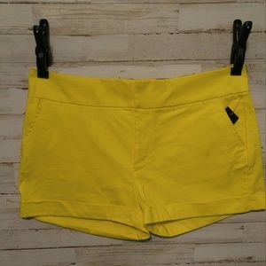 Sophia Vergara NEON Yellow Cuffed Leg Shorts Size